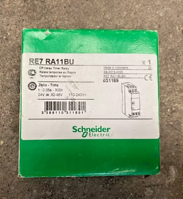 New Schneider Electric Re7Ra11Bu Zelio Off Delay Timer Relay