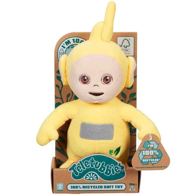 TELETUBBIES LAA LAA Soft Toy 100 Recycled Eco Range Plush for Ages 18