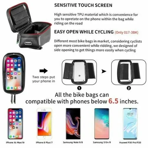 Bicyclette Sac Imperméable Ecran Tactile Cyclisme Haut Avant Tube Cadre Vélo Vtt 2