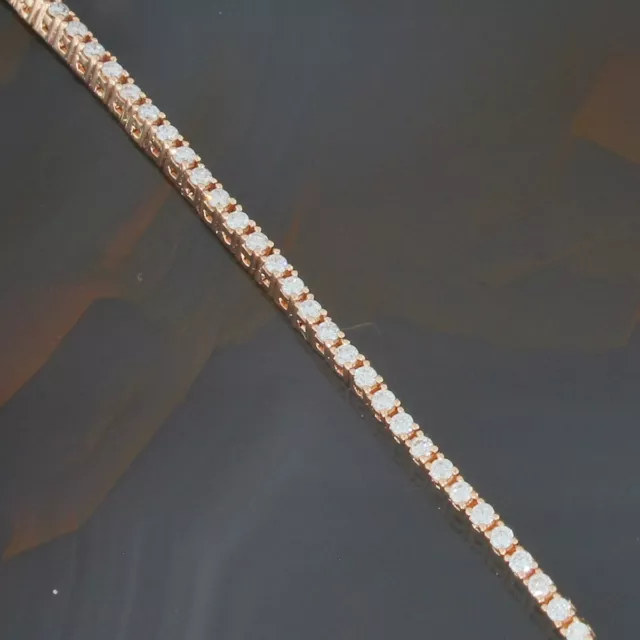 Wert 3790 € Brillant Tennis Armband (1,00 carat) 750 18 Karat Rosé Gold L. 19 cm
