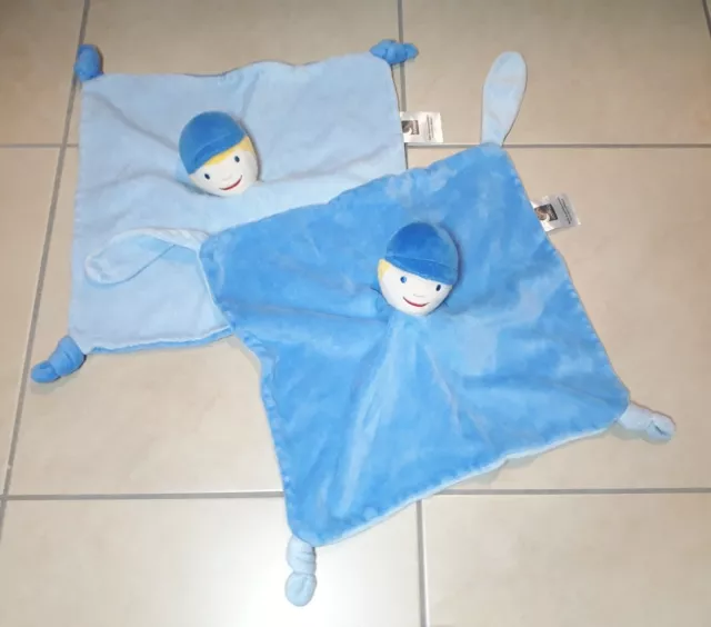 **TOP** 2 x Dormia Junge Schmusetuch Kuscheltuch Schnuffeltuch Aldi blau Stück