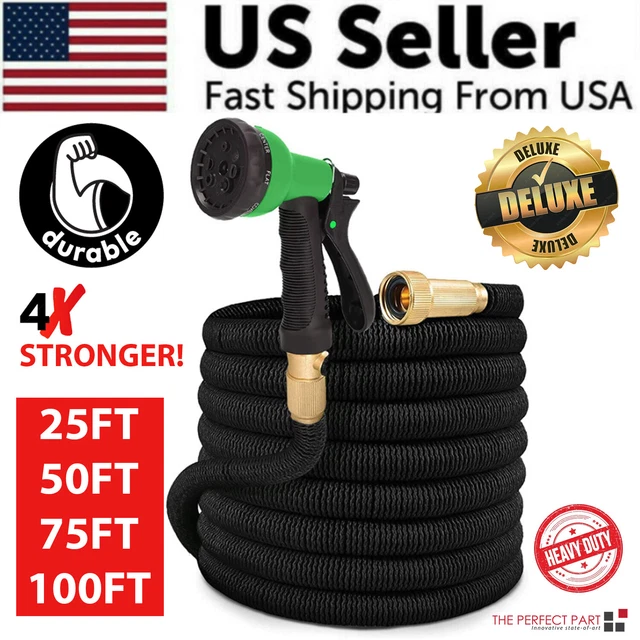4X STRONGER DELUXE Expandable Flexible Garden Hose Water Hose 25, 50