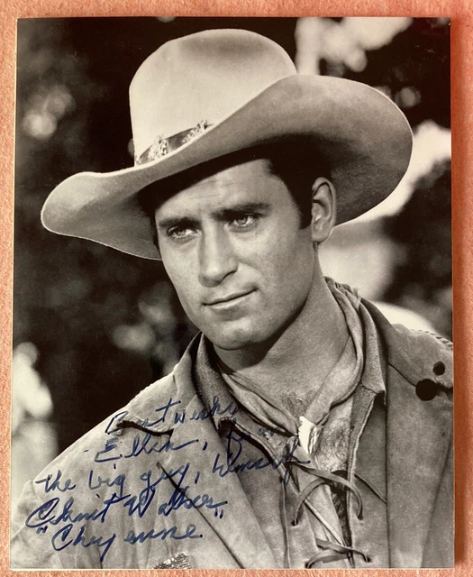 CLINT WALKER CHEYENNE Hand Signed Autographed 8 X 10  PHOTO W/ COA  Aa