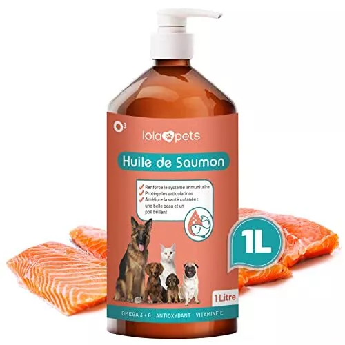 Huile de Saumon pour Chien et Chat – 1 Litre 100% Naturelle - Pressé à Froid ...