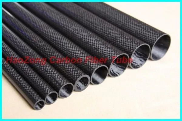 6MM OD X 5MM X 4MM ID X 1000MM 100% Roll Wrapped Carbon Fiber Tube 3K /Glossy