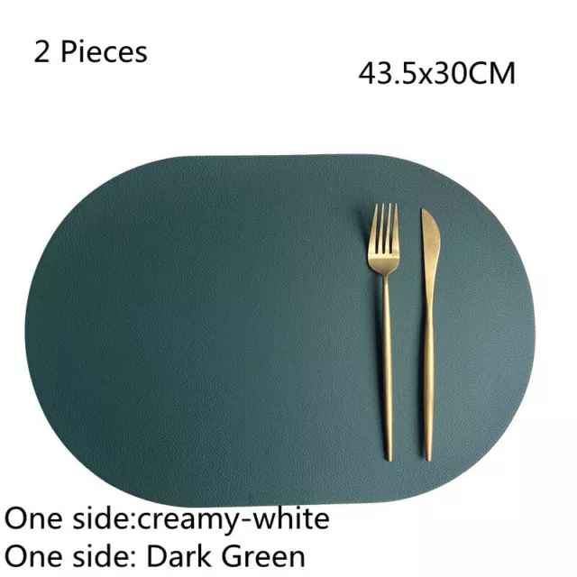 2 PIEZAS Alfombrillas de lugar Alfombrillas de mesa de comedor Limpiables Lavables para pestañas de patio de cocina comedor