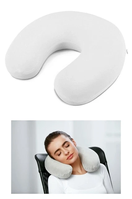 Travel Pillow Memory Foam Neck Support U Shaped Gray Pillow for Traveling