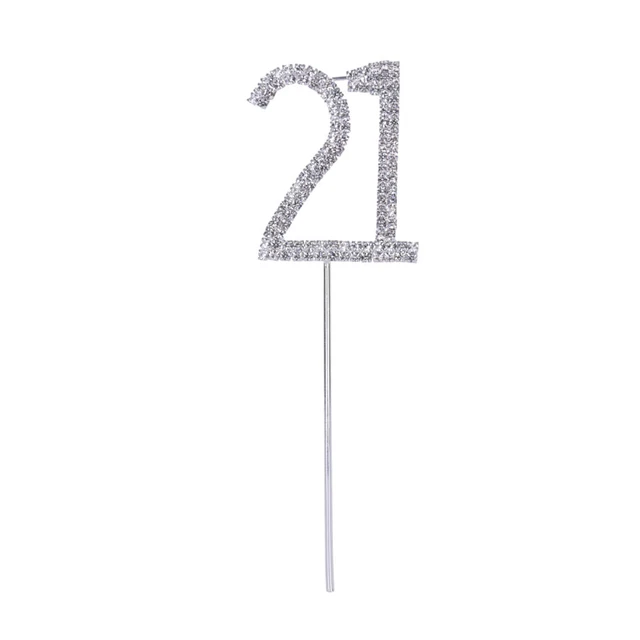 21 ° compleanno decorazioni strass decorazione torta diamanti decorazione torta cupcake topper