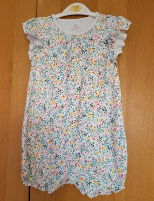 Girls next romper playsuit age 2-3 years spring summer bunny rabbit floral