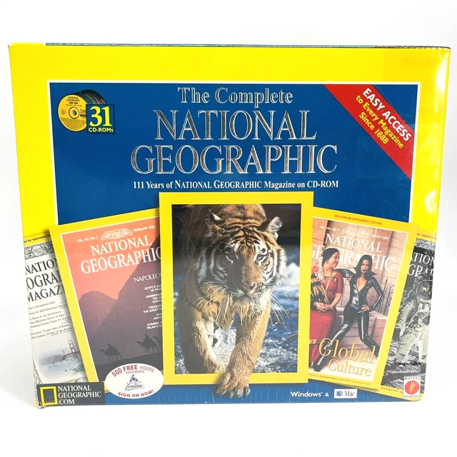 THE COMPLETE NATIONAL Geographic Magazine 108 Years On 30 CD ROM Discs ...