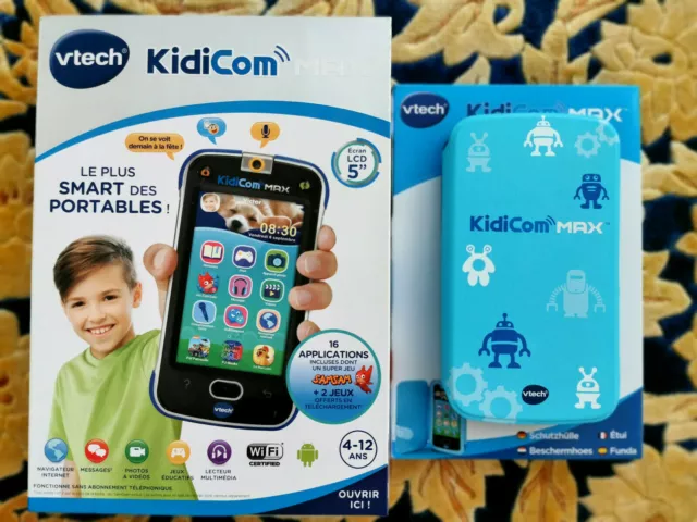 VTECH Téléphone Portable enfant KidiCom Max Bleu 