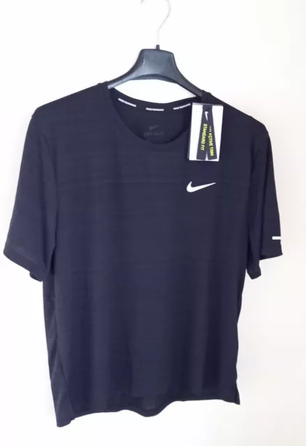 Tshirt Uomo Nike Running Dri  Fit  Nera Tg.m "Nuova Con Etichetta"