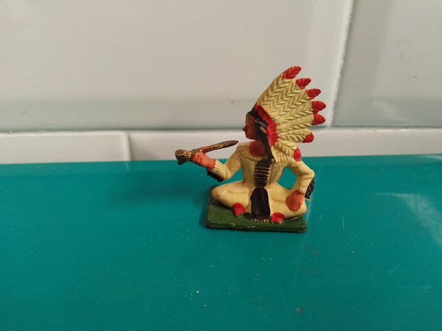 Figurine Soldat Ancien Starlux - Cowboy Ou Indien, Référence C23 - Échelle 1/32 - Occasion Bon état