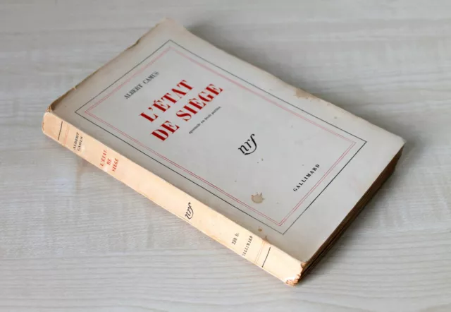 LIVRE - L'ETAT DE SIEGE de ALBERT CAMUS 1948 GALLIMARD NRF