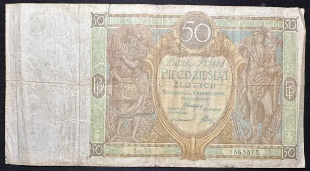 Poland 50 Zlotych 1929 sn. DW