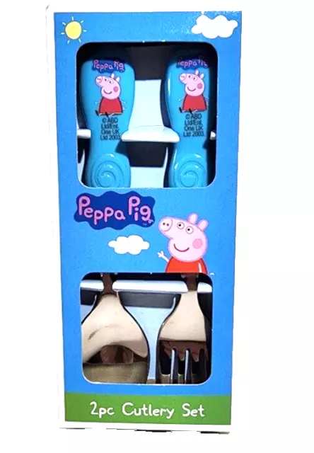 Disney Peppa Pig Kids Cutlery Easy Grip Flatware Spoon & Fork Set . Zak Designs