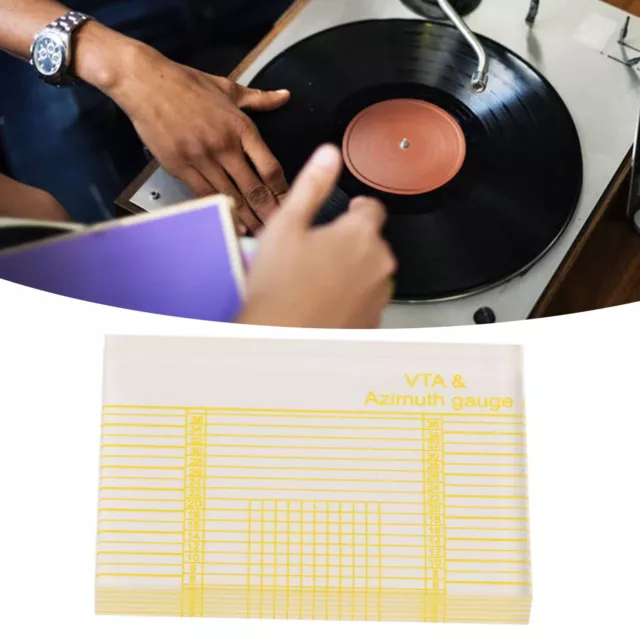 Azimuth Ruler Clear Printed Transparent Acrylic Record Player Tonearm VTA GSA