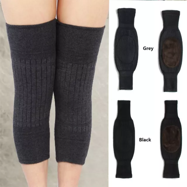 Fashion Warm Comfortable Sports Thick Black Cashmere Knee Pad Elastic