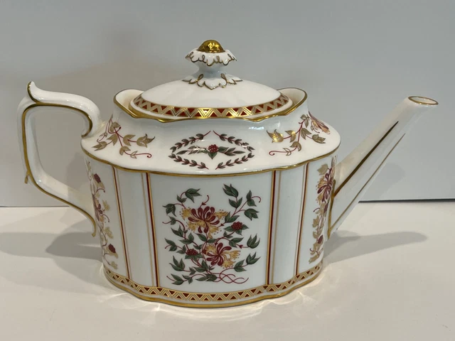 Perfect Royal Crown Derby Honeysuckle Teapot   A1321
