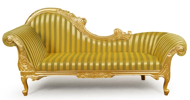 Wonderful Gold Chaise Longue louis baroque style sofa couch 80245d