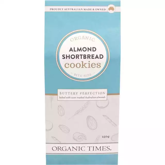 Organic Times Organic Almond Shortbread Cookies 150g