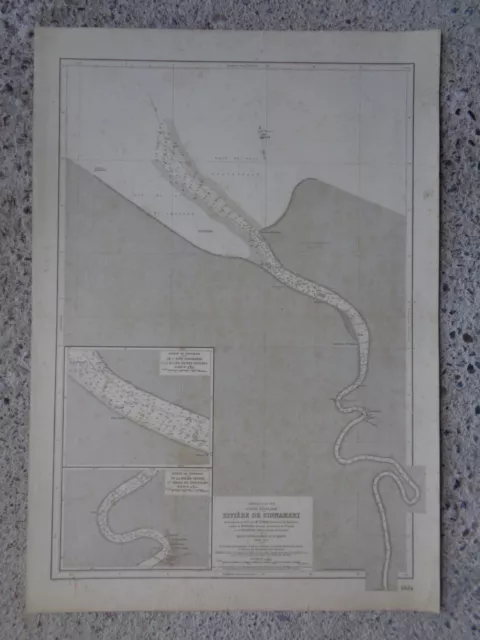 CARTE  MARINE / Rivière de Sinnamary  Guyane française  1955