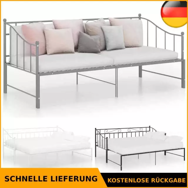 Ausziehbett 90x200cm Tagesbett Schlafsofa Metallbett Viele Farben vidaXL