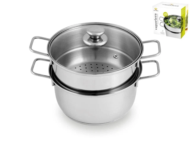 Randaco Extracteur de jus à vapeur diam 26 cm avec Couvercle en Verre