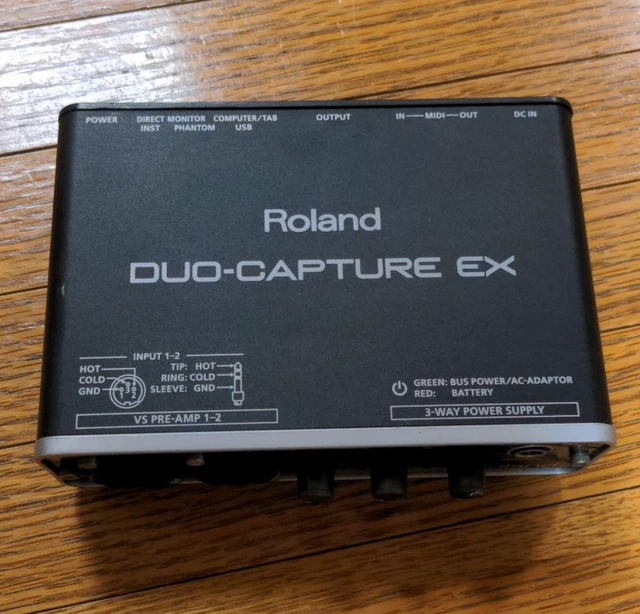 Roland UA-22 Duo Capture EX Audio MIDI Interface 24 Bit Digital Tested F/S JAPAN