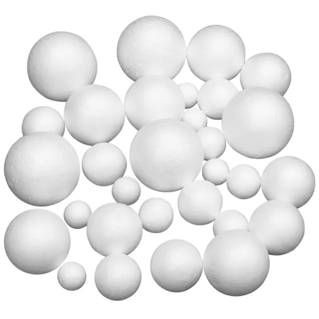 Polystyrene Foam Balls 30 PCS DIY Christmas Craft Decorations – 6 Sizes – TRIXES 3