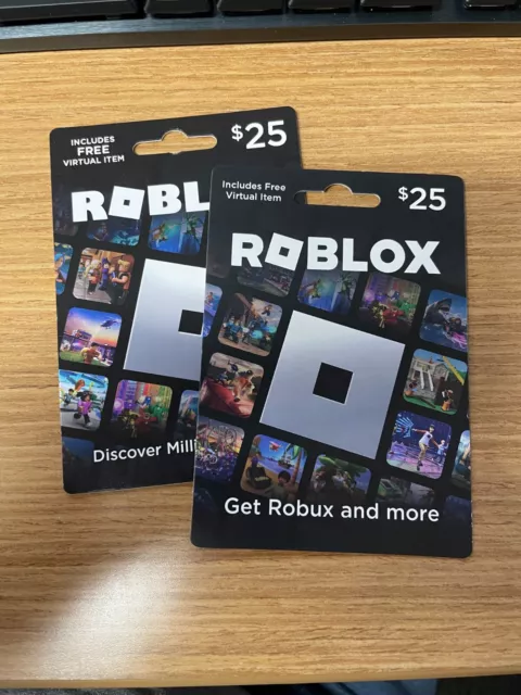 $25 Roblox physical Gift card (free roblox virtual item) USPS SHIPPING