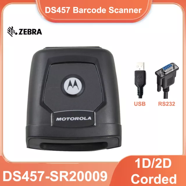 Motorola DS457-SR20009 1D/2D Fixed Mount Laser Reader Barcode Scanner with Cable
