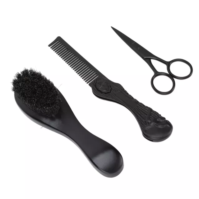 Beard Kit Folding Comb Kleine Schere Beard Brush Beard Modeling Set Mit Aufb OBM