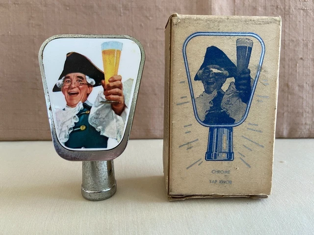 Vintage Knickerbocker  Beer Tap Chrome Handle Knob in Original Box NIB