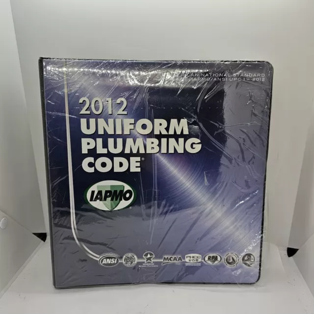 Uniform Plumbing Code Book 2012 American National Standard 3 ring binder.