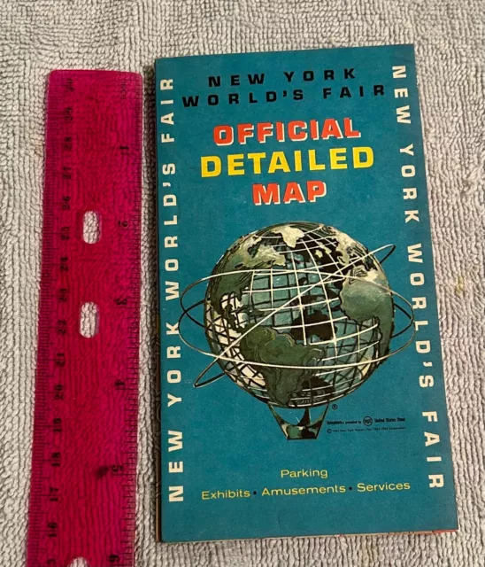 Vintage 1964 1965 New York World's Fair Official Detailed Map ESSO - Humble Oil