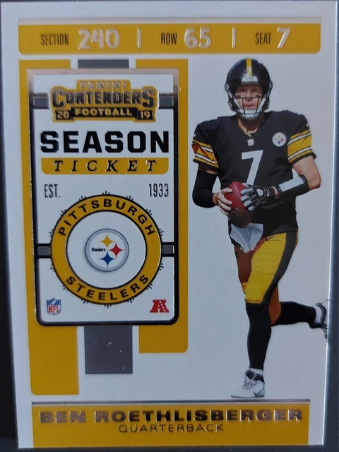 Ben Roethlisberger. 2019 Panini Contenders. #21. Pittsburg Steelers. Mint