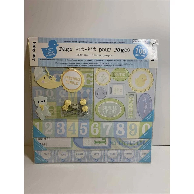 Kit de papel artesanal con memoria para bebé niño más de 100 piezas Colorbok NUEVO