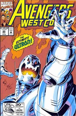 AVENGERS WEST COAST #89 F, Direct Marvel Comics 1992 Stock Image