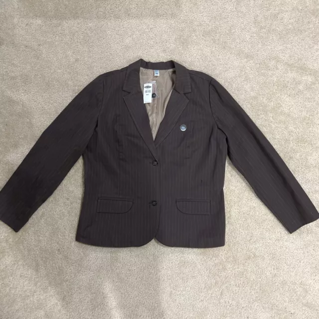 NWT Old Navy Mens Blazer XXL Brown Cotton Sport Coat 2 Button