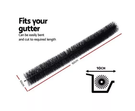 24 Pcs Gutter Brush Guard 100mm X 22m Length Leaf Twigs Filter Home Garden 2