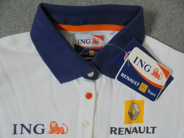 Renault F1 Poloshirt offiziell DAMEN Replik Teamkleidung brandneu mit Etikett ING ELF SMALL