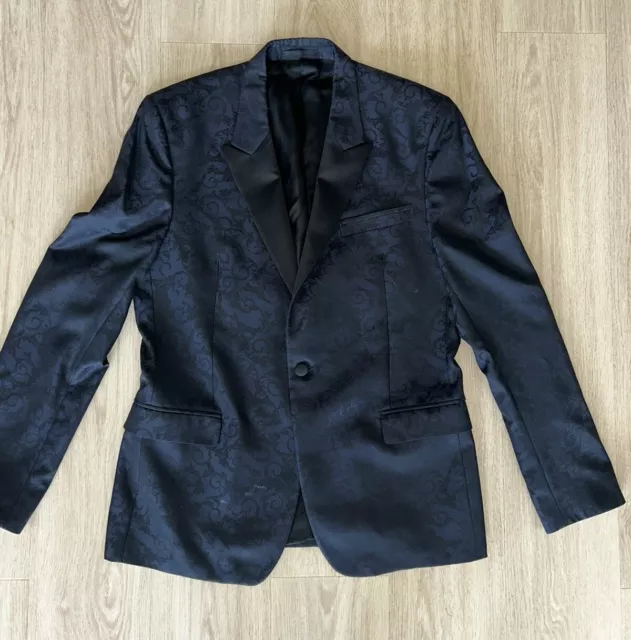 Mens Versace Collection Blazer Jacket Blue Black Print 42