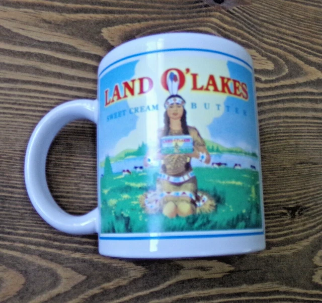 Vintage Land O Lakes Sweet Cream Butter Ceramic Mug   *  Retired Logo   EUC   *