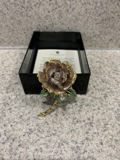 VINTAGE RJ GRAZIANO England s Rose Pin Brooch Tribute to Princess