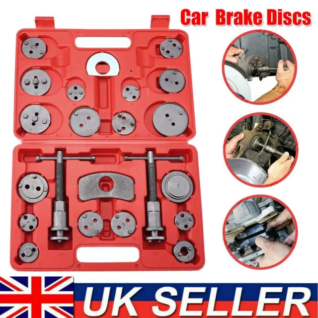 Universal New Brake Caliper Piston Rewind Wind Back Tool Kit 23 Pieces Set