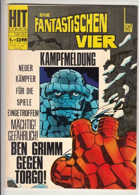 Hit Comics DIE FANTASTISCHEN VIER Nr 145 (1-2) schöner ZUSTAND bsv Bildschriften