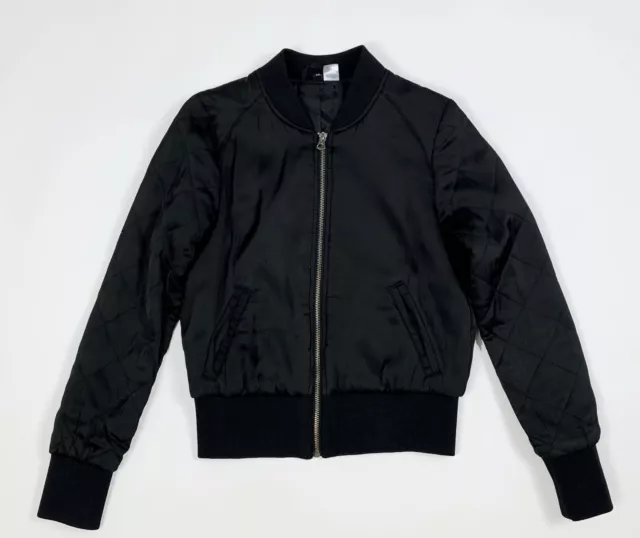 HM H&M divided giacca corta jacket donna usato EUR36 tg 40 giubbotto nero T7296 8