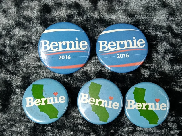 Bernie Sanders 2016 5 Political Buttons FREE SHIPPING