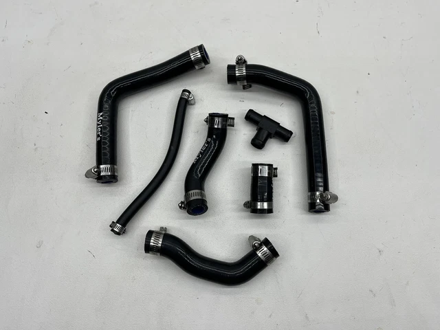 2005 Honda CR125 Radiator Hoses Coolant Lines Black Clamps Mylers 2006 2007